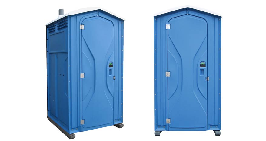 Long-term porta potty units on site in Ashtabula, Ohio